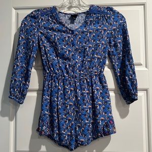 Art Class Kids Long Sleeve Shorts Romper with Front Buttons - Size XS (4/5)